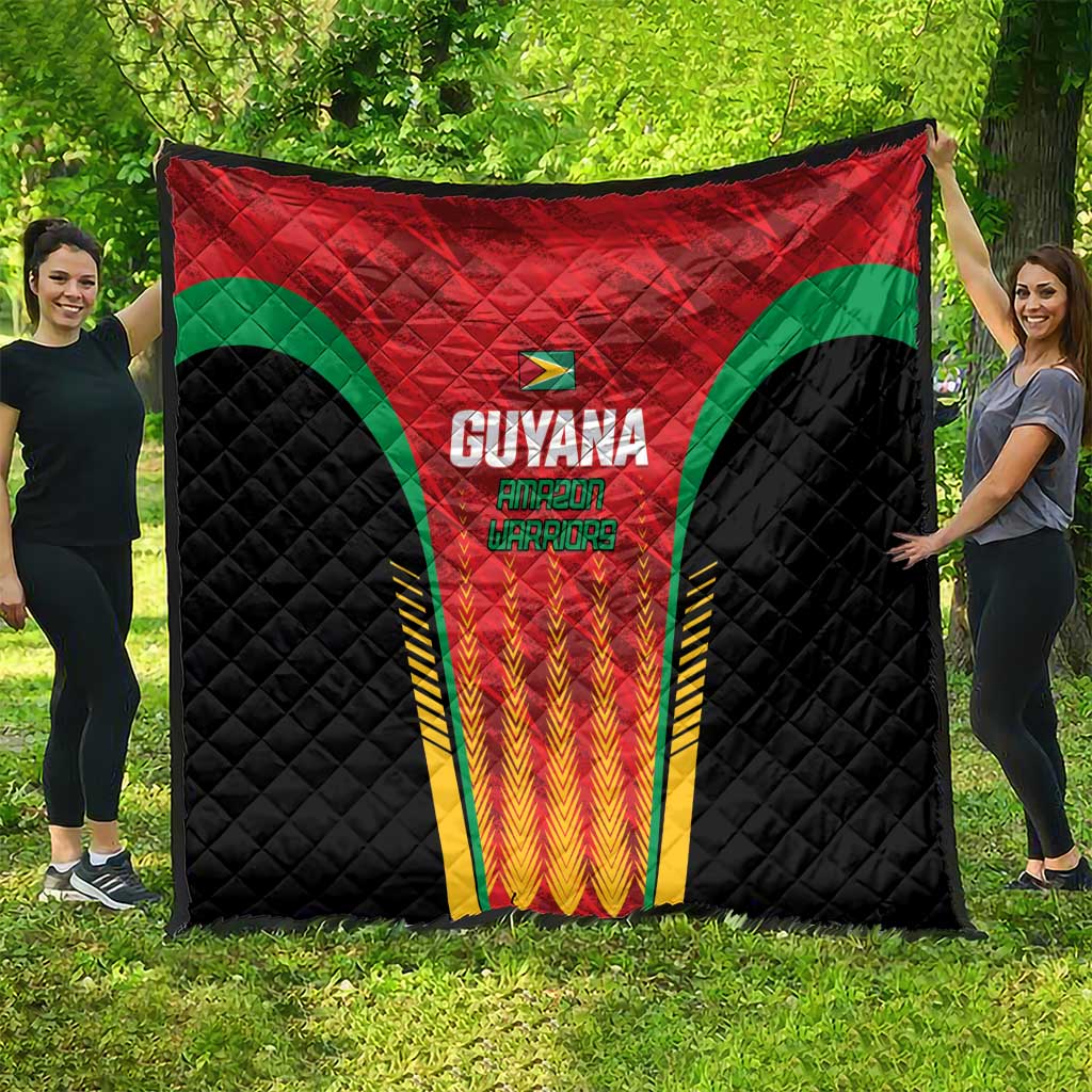 Custom Amazon Warriors Guyana Cricket Quilt Ready For Glory Red Version - Wonder Print Shop