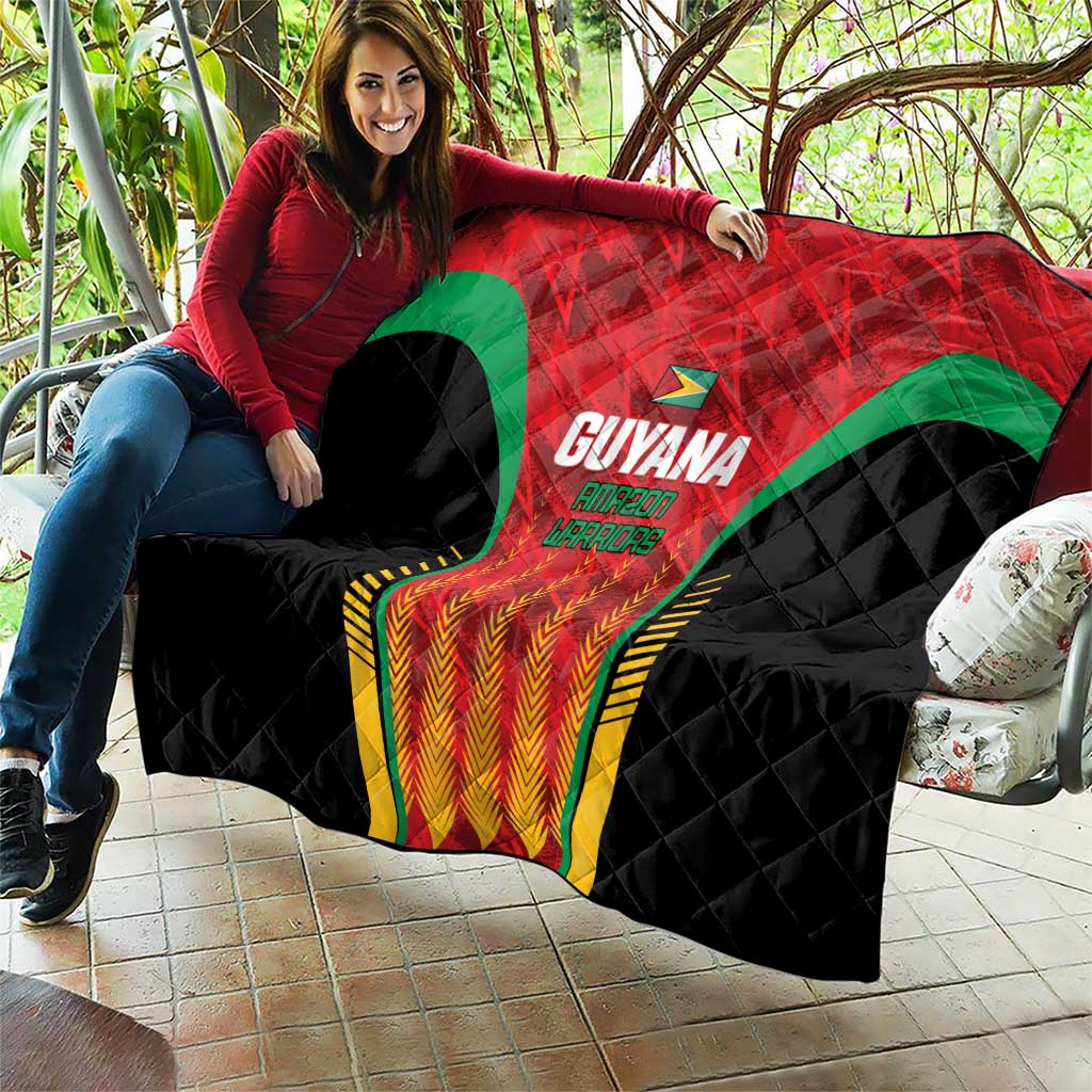 Custom Amazon Warriors Guyana Cricket Quilt Ready For Glory Red Version - Wonder Print Shop