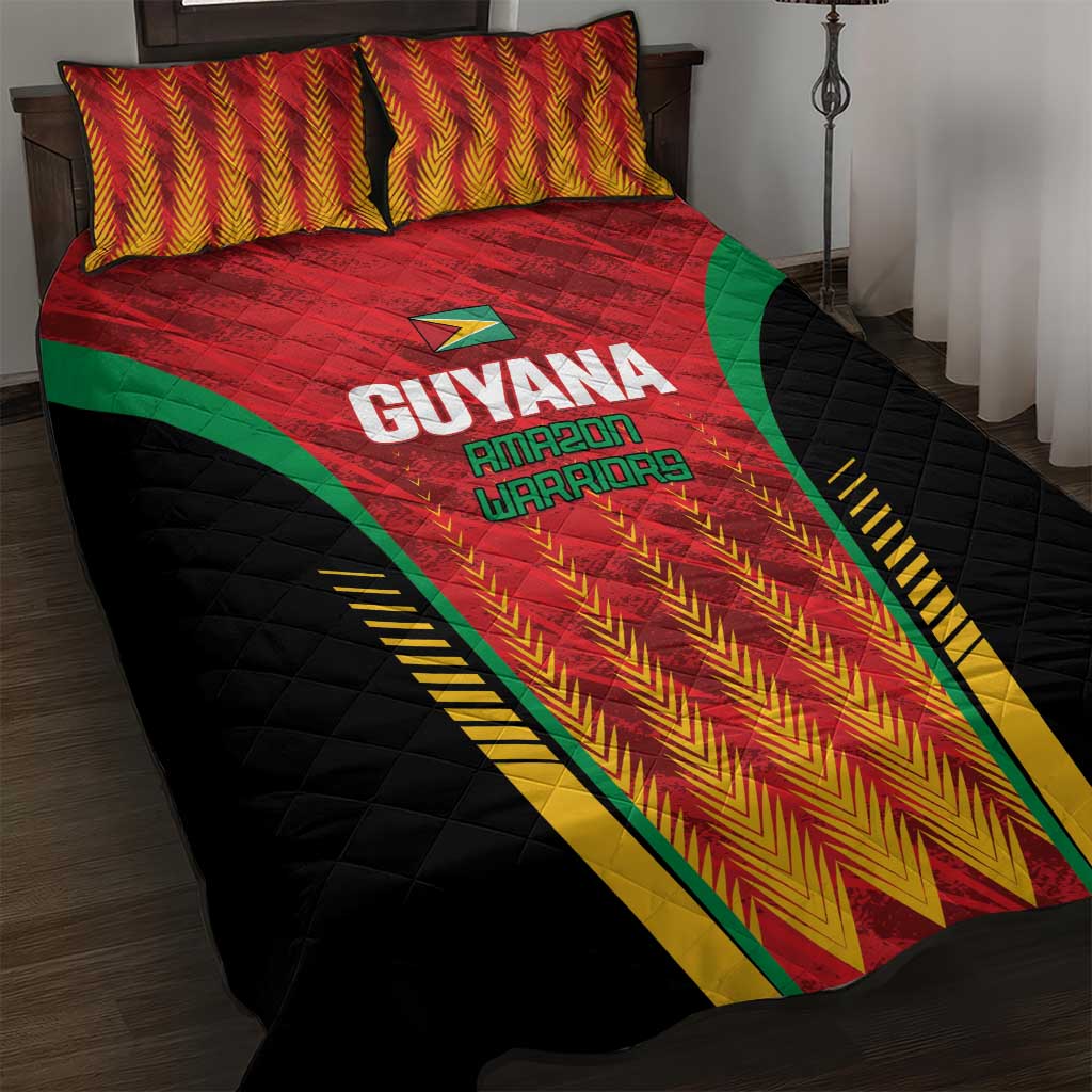 Custom Amazon Warriors Guyana Cricket Quilt Bed Set Ready For Glory Red Version - Wonder Print Shop