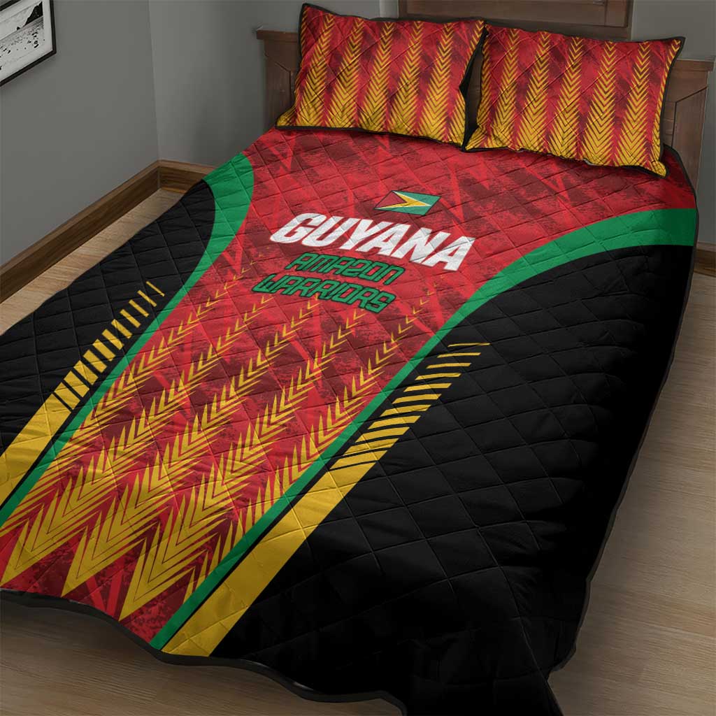 Custom Amazon Warriors Guyana Cricket Quilt Bed Set Ready For Glory Red Version - Wonder Print Shop