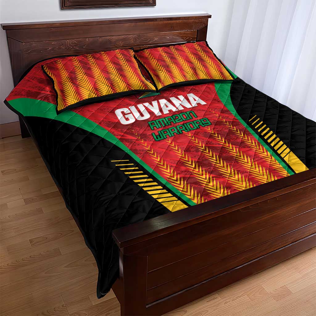 Custom Amazon Warriors Guyana Cricket Quilt Bed Set Ready For Glory Red Version - Wonder Print Shop