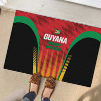 Custom Amazon Warriors Guyana Cricket Rubber Doormat Ready For Glory Red Version - Wonder Print Shop