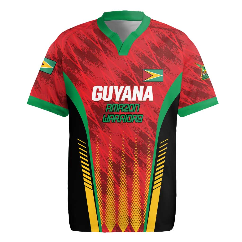 Custom Amazon Warriors Guyana Cricket Rugby Jersey Ready For Glory Red Version - Wonder Print Shop
