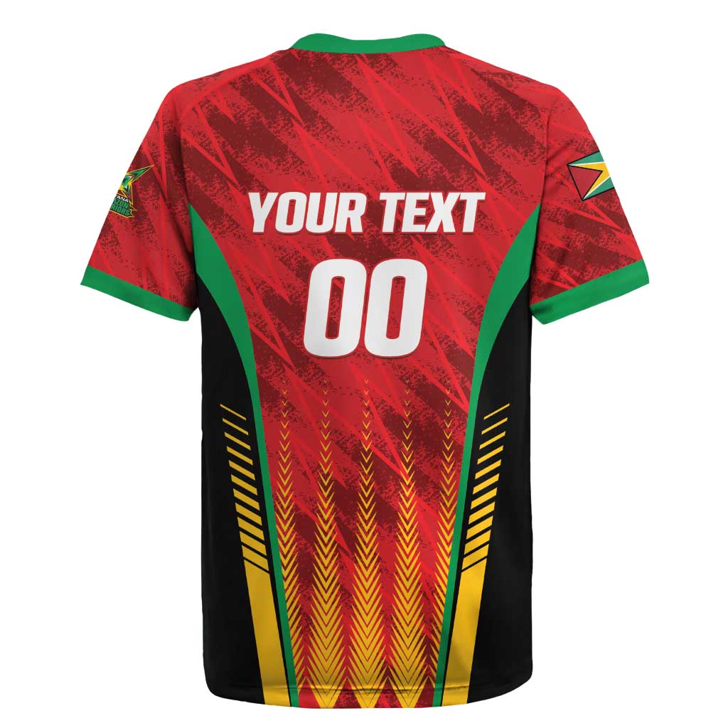 Custom Amazon Warriors Guyana Cricket Rugby Jersey Ready For Glory Red Version - Wonder Print Shop