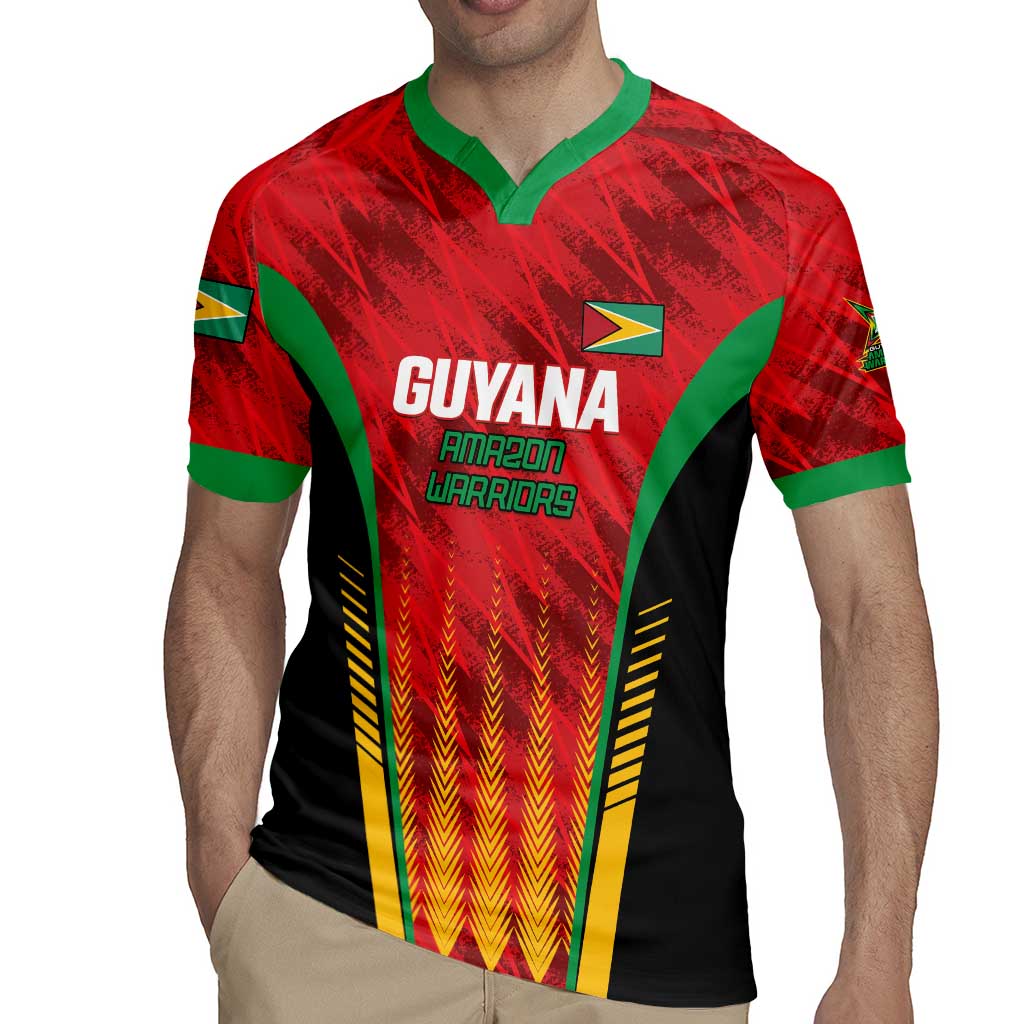 Custom Amazon Warriors Guyana Cricket Rugby Jersey Ready For Glory Red Version - Wonder Print Shop