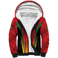 Custom Amazon Warriors Guyana Cricket Sherpa Hoodie Ready For Glory Red Version - Wonder Print Shop