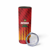 Custom Amazon Warriors Guyana Cricket Skinny Tumbler Ready For Glory Red Version - Wonder Print Shop