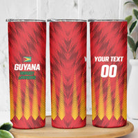 Custom Amazon Warriors Guyana Cricket Skinny Tumbler Ready For Glory Red Version - Wonder Print Shop