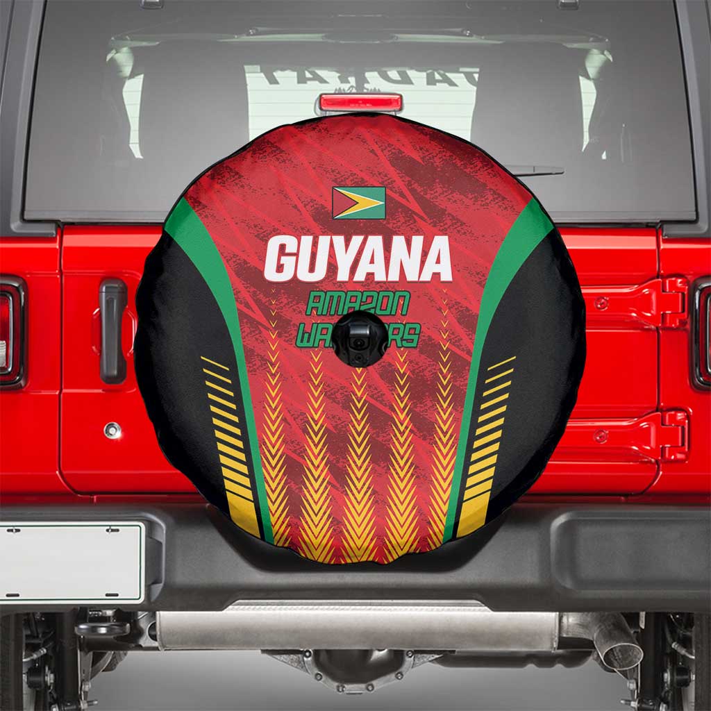 Custom Amazon Warriors Guyana Cricket Spare Tire Cover Ready For Glory Red Version - Wonder Print Shop