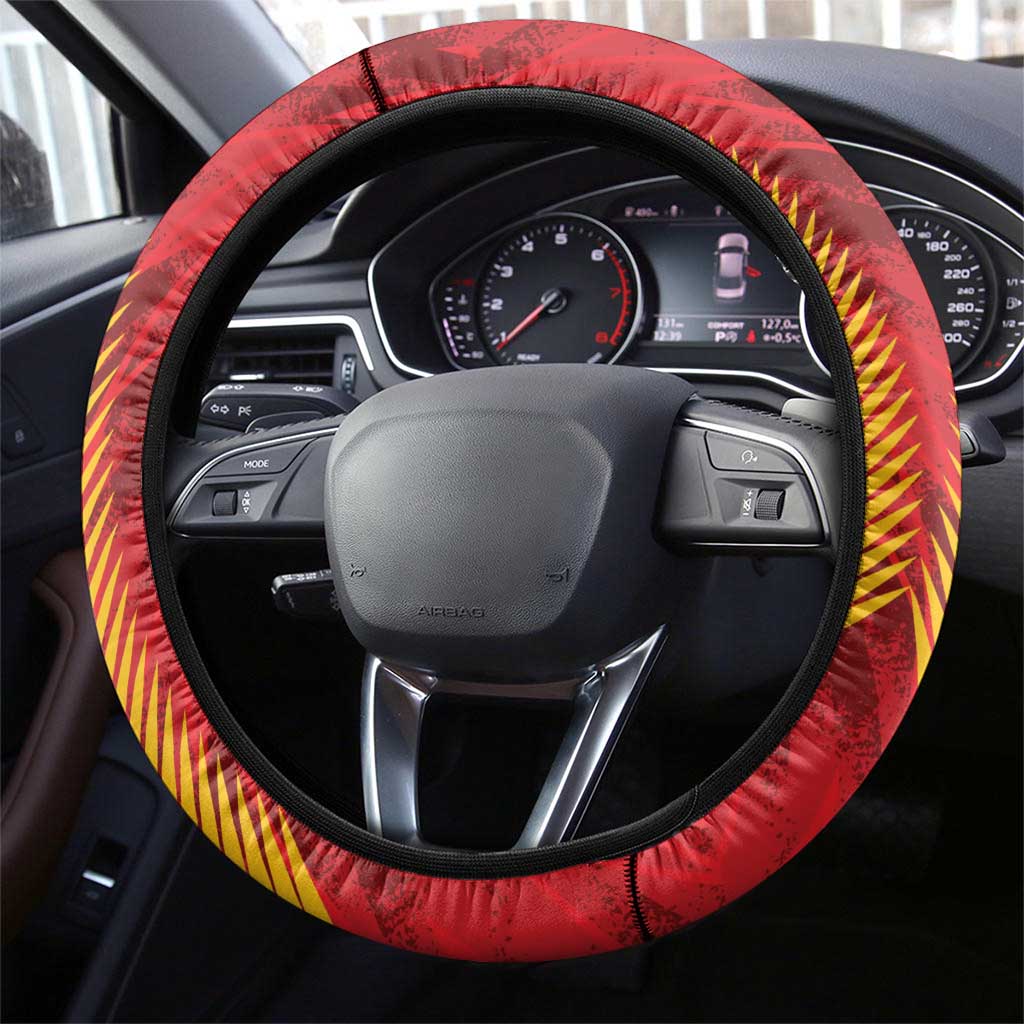 Amazon Warriors Guyana Cricket Steering Wheel Cover Ready For Glory Red Version - Wonder Print Shop