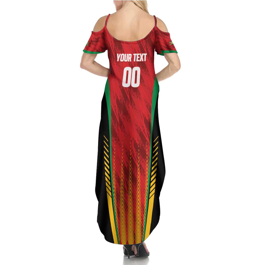 Custom Amazon Warriors Guyana Cricket Summer Maxi Dress Ready For Glory Red Version - Wonder Print Shop