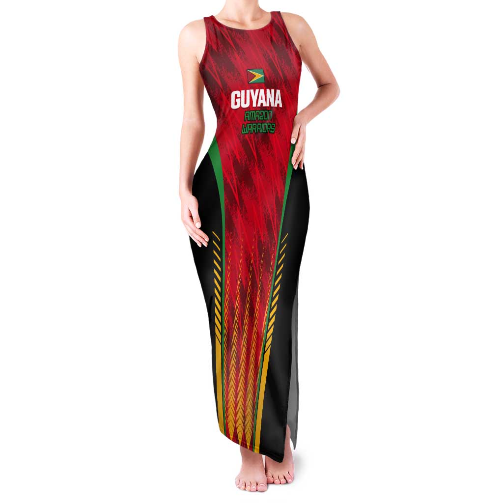 Custom Amazon Warriors Guyana Cricket Tank Maxi Dress Ready For Glory Red Version - Wonder Print Shop