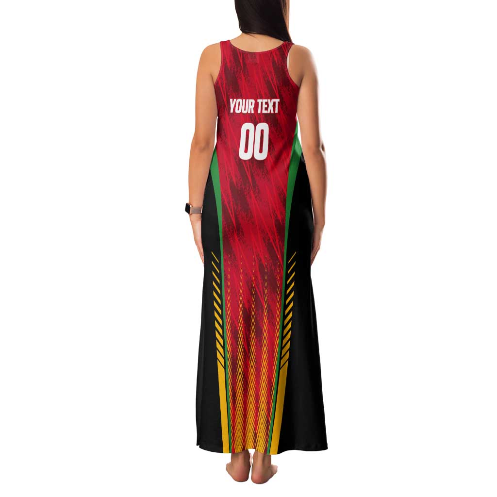 Custom Amazon Warriors Guyana Cricket Tank Maxi Dress Ready For Glory Red Version - Wonder Print Shop