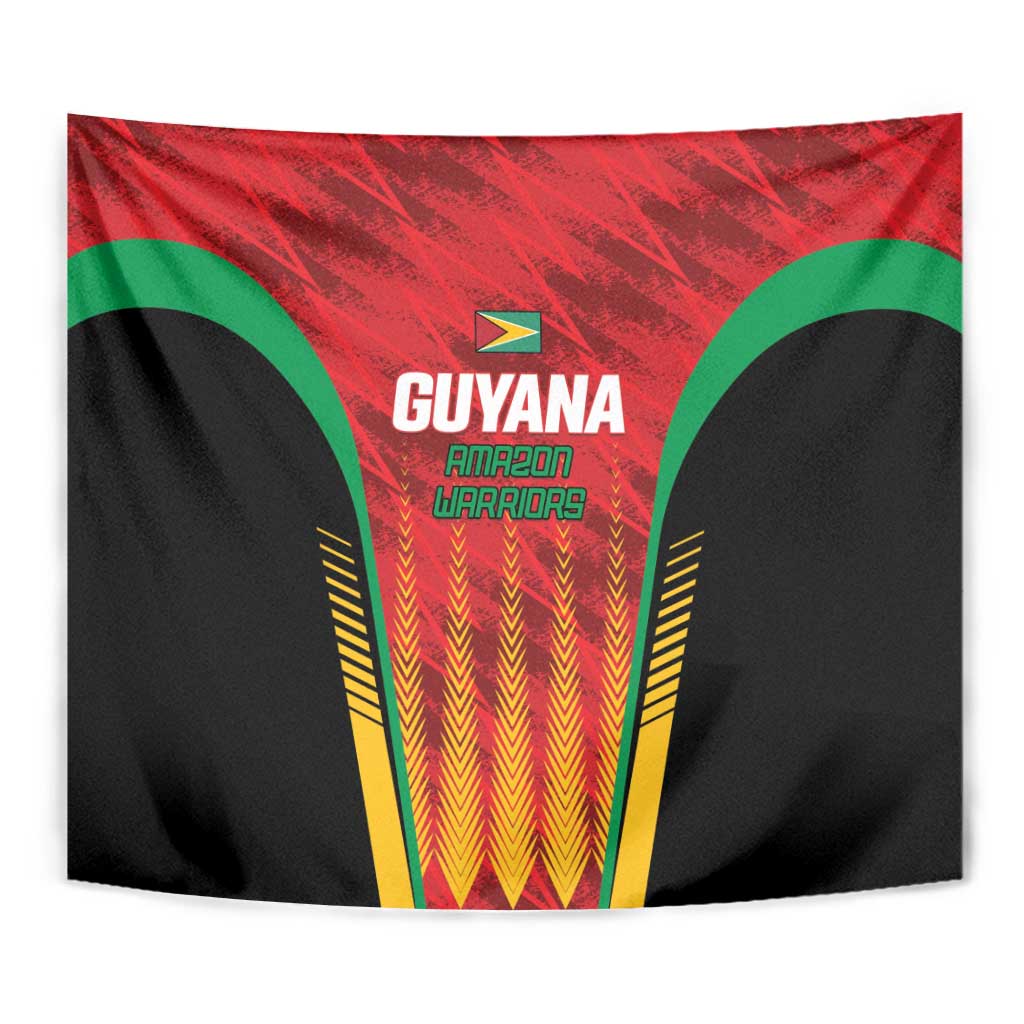 Custom Amazon Warriors Guyana Cricket Tapestry Ready For Glory Red Version - Wonder Print Shop