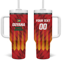 Custom Amazon Warriors Guyana Cricket Tumbler With Handle Ready For Glory Red Version - Wonder Print Shop