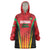 Custom Amazon Warriors Guyana Cricket Wearable Blanket Hoodie Ready For Glory Red Version - Wonder Print Shop