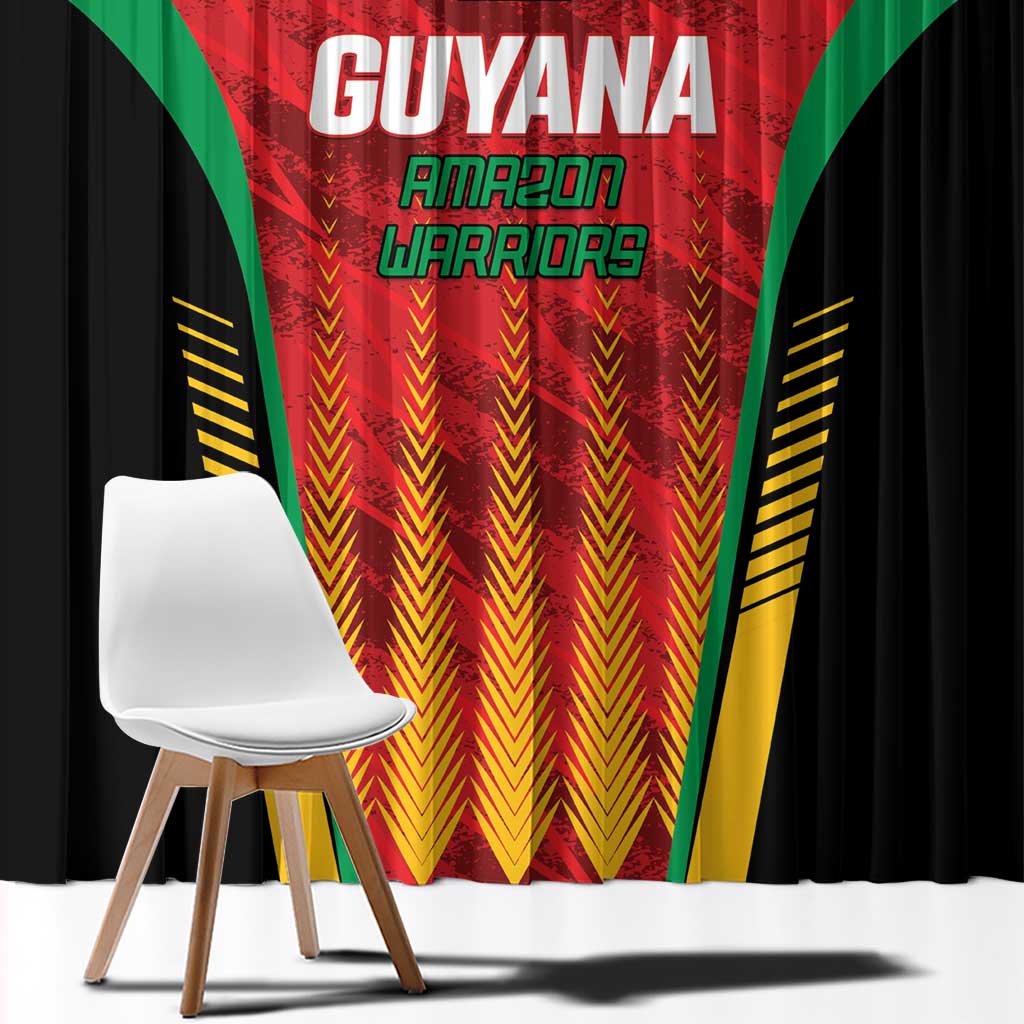 Custom Amazon Warriors Guyana Cricket Window Curtain Ready For Glory Red Version - Wonder Print Shop