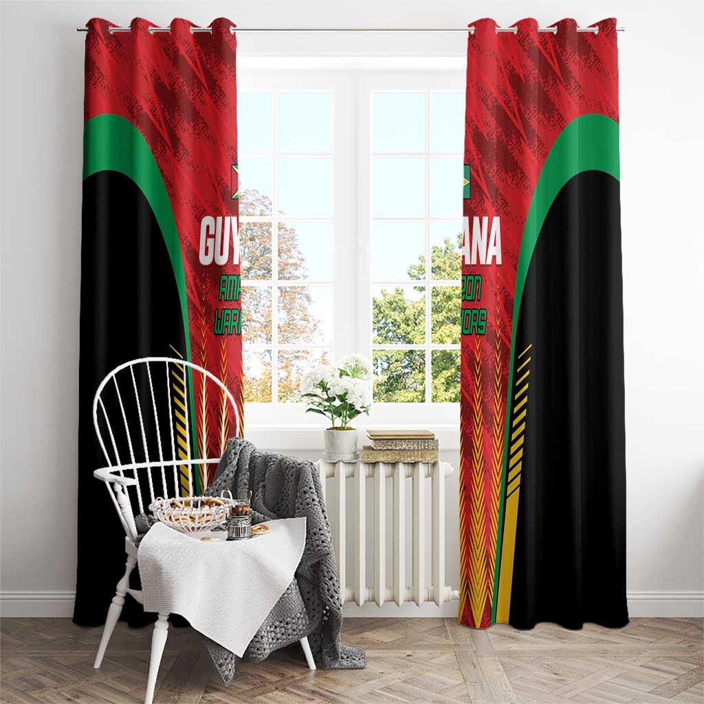 Custom Amazon Warriors Guyana Cricket Window Curtain Ready For Glory Red Version - Wonder Print Shop