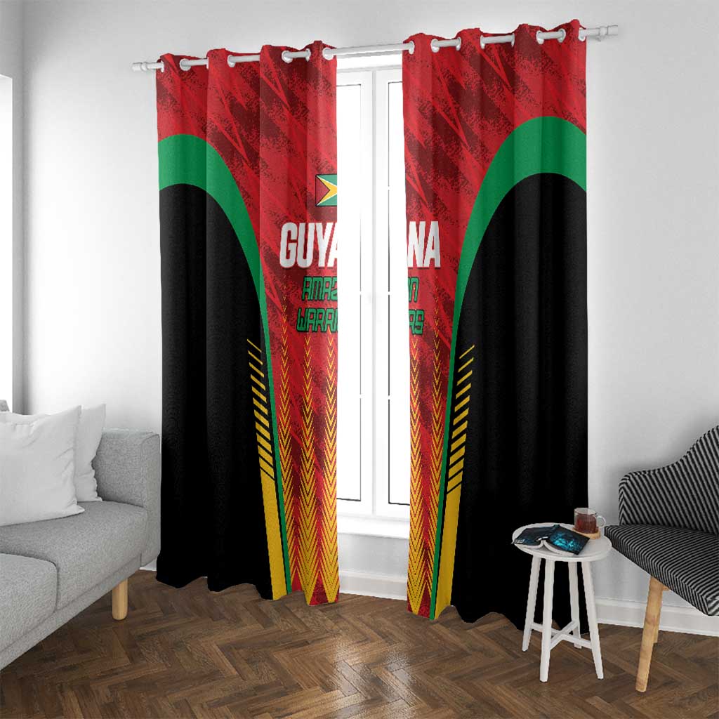 Custom Amazon Warriors Guyana Cricket Window Curtain Ready For Glory Red Version - Wonder Print Shop