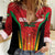 Custom Amazon Warriors Guyana Cricket Women Casual Shirt Ready For Glory Red Version - Wonder Print Shop