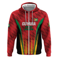 Custom Amazon Warriors Guyana Cricket Zip Hoodie Ready For Glory Red Version - Wonder Print Shop