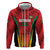 Custom Amazon Warriors Guyana Cricket Zip Hoodie Ready For Glory Red Version - Wonder Print Shop