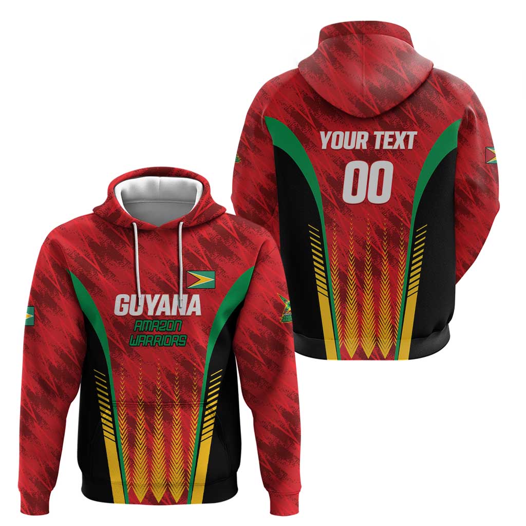 Custom Amazon Warriors Guyana Cricket Zip Hoodie Ready For Glory Red Version - Wonder Print Shop