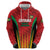 Custom Amazon Warriors Guyana Cricket Zip Hoodie Ready For Glory Red Version - Wonder Print Shop