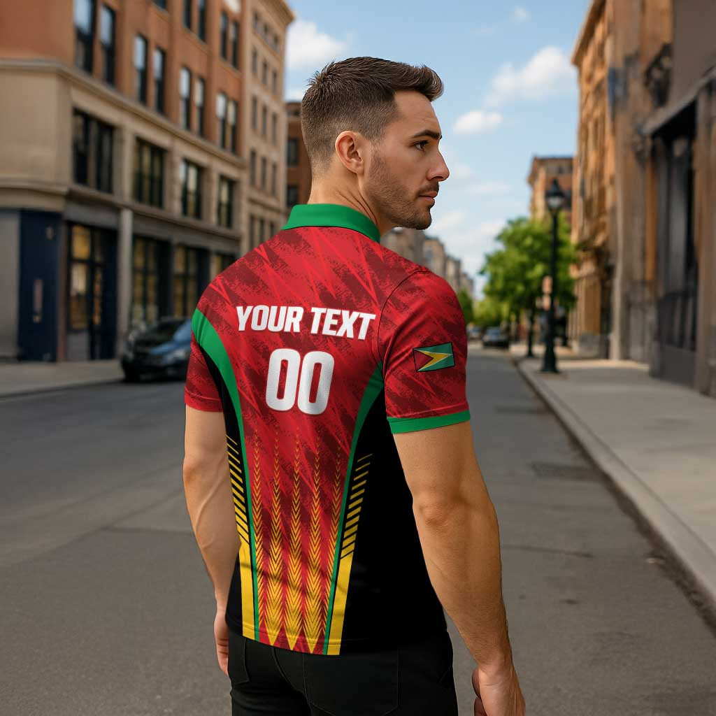 Custom Amazon Warriors Guyana Cricket Zipper Polo Shirt Ready For Glory Red Version - Wonder Print Shop