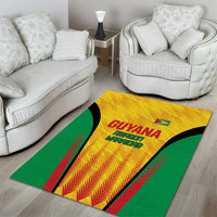 Custom Amazon Warriors Guyana Cricket Area Rug Ready For Glory Yellow Version - Wonder Print Shop