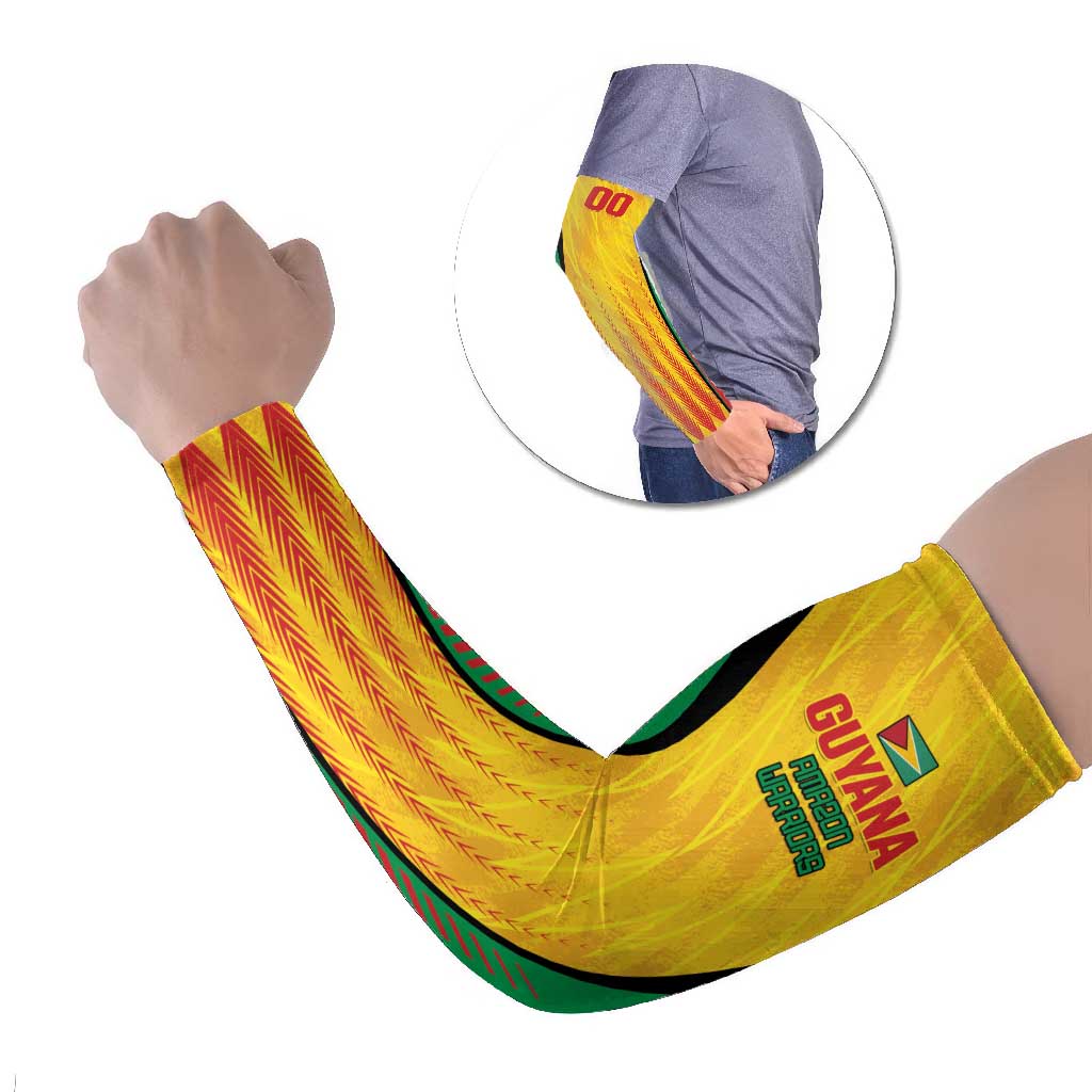 Custom Amazon Warriors Guyana Cricket Arm Sleeves Ready For Glory Yellow Version - Wonder Print Shop