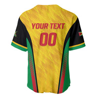 Custom Amazon Warriors Guyana Cricket Baseball Jersey Ready For Glory Yellow Version - Wonder Print Shop