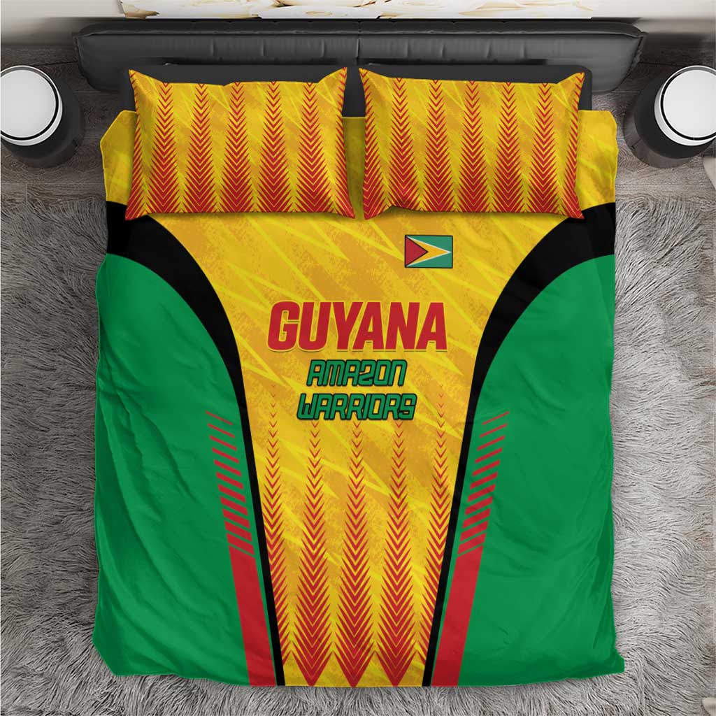 Custom Amazon Warriors Guyana Cricket Bedding Set Ready For Glory Yellow Version - Wonder Print Shop