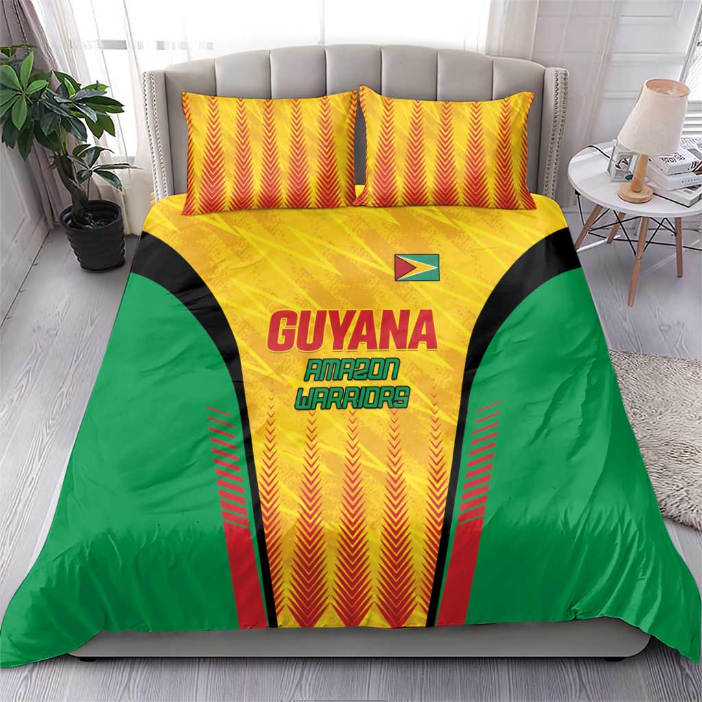 Custom Amazon Warriors Guyana Cricket Bedding Set Ready For Glory Yellow Version - Wonder Print Shop