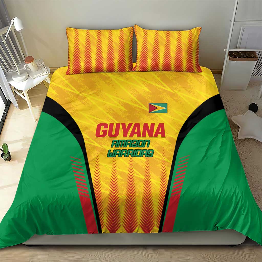 Custom Amazon Warriors Guyana Cricket Bedding Set Ready For Glory Yellow Version - Wonder Print Shop