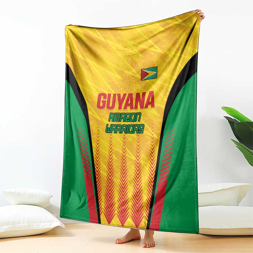 Custom Amazon Warriors Guyana Cricket Blanket Ready For Glory Yellow Version - Wonder Print Shop