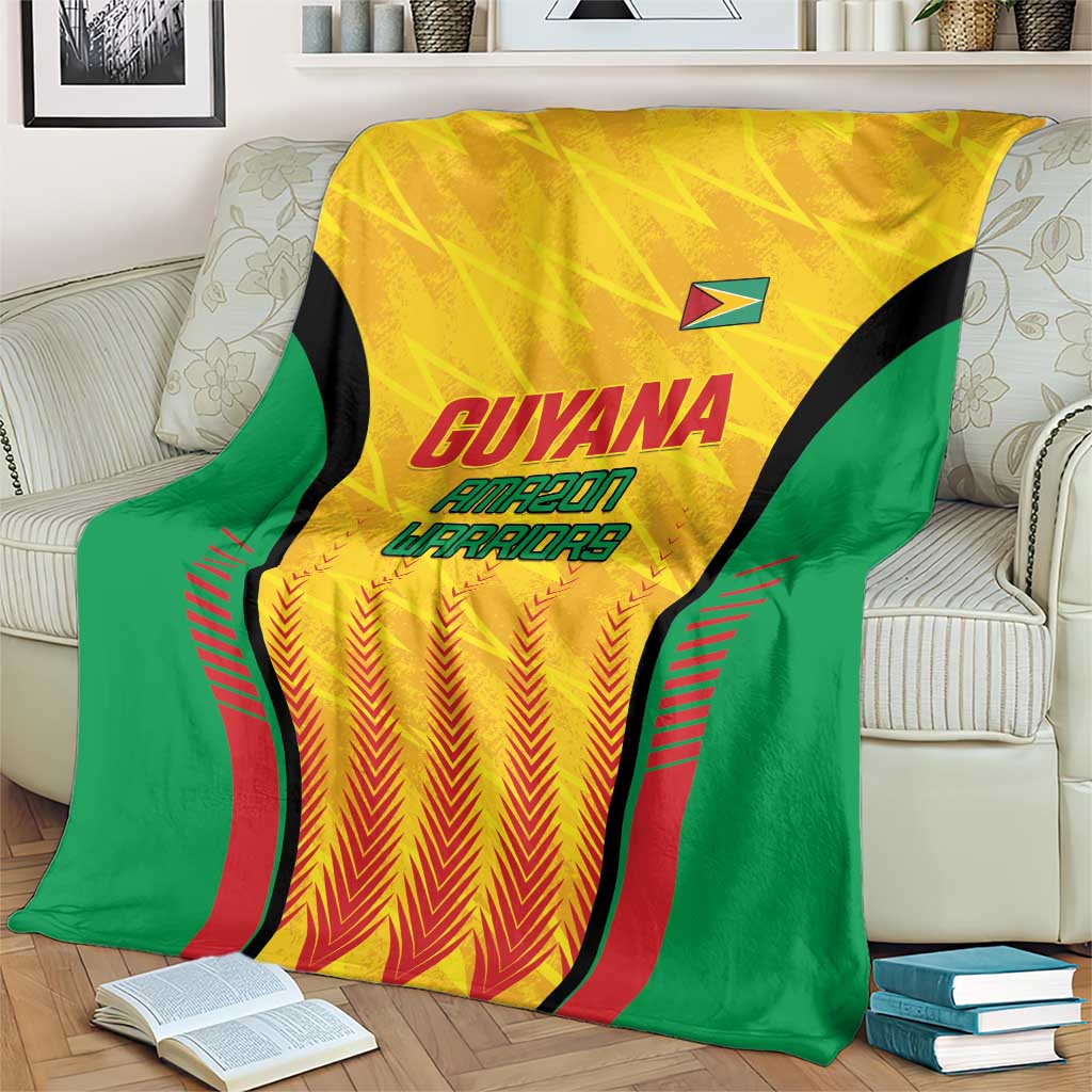 Custom Amazon Warriors Guyana Cricket Blanket Ready For Glory Yellow Version - Wonder Print Shop