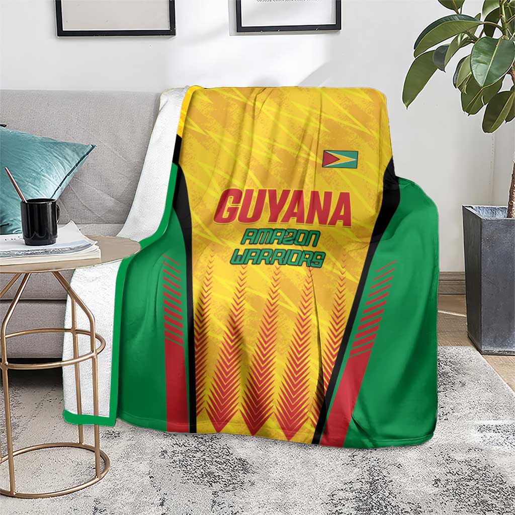 Custom Amazon Warriors Guyana Cricket Blanket Ready For Glory Yellow Version - Wonder Print Shop