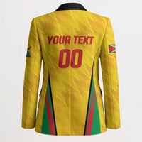 Custom Amazon Warriors Guyana Cricket Blazer Ready For Glory Yellow Version - Wonder Print Shop