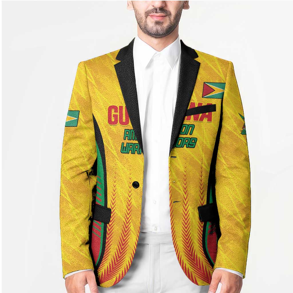 Custom Amazon Warriors Guyana Cricket Blazer Ready For Glory Yellow Version - Wonder Print Shop