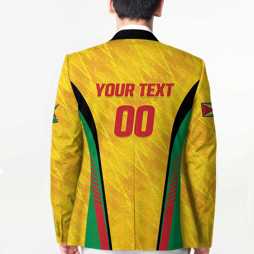 Custom Amazon Warriors Guyana Cricket Blazer Ready For Glory Yellow Version - Wonder Print Shop