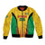 Custom Amazon Warriors Guyana Cricket Bomber Jacket Ready For Glory Yellow Version - Wonder Print Shop
