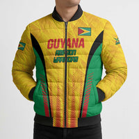 Custom Amazon Warriors Guyana Cricket Bomber Puffer Jacket Ready For Glory Yellow Version - Wonder Print Shop