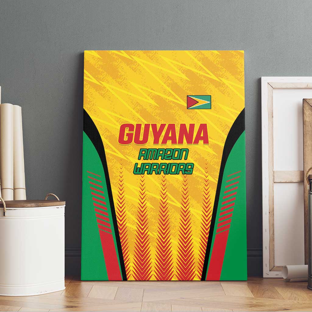 Custom Amazon Warriors Guyana Cricket Canvas Wall Art Ready For Glory Yellow Version - Wonder Print Shop