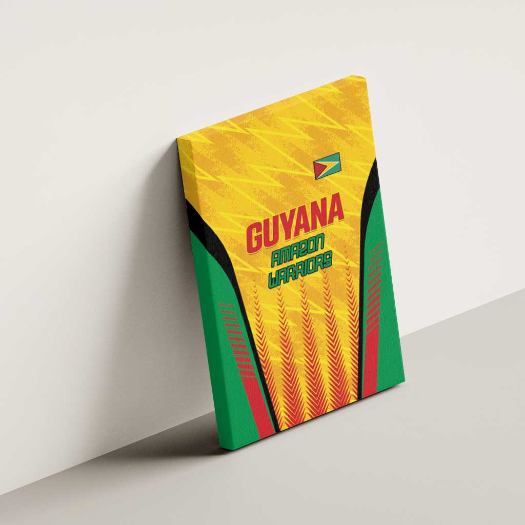 Custom Amazon Warriors Guyana Cricket Canvas Wall Art Ready For Glory Yellow Version - Wonder Print Shop