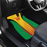 Custom Amazon Warriors Guyana Cricket Car Mats Ready For Glory Yellow Version - Wonder Print Shop