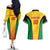 Custom Amazon Warriors Guyana Cricket Couples Matching Off The Shoulder Long Sleeve Dress and Hawaiian Shirt Ready For Glory Yellow Version - Wonder Print Shop