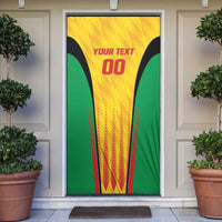 Custom Amazon Warriors Guyana Cricket Door Cover Ready For Glory Yellow Version - Wonder Print Shop