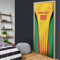 Custom Amazon Warriors Guyana Cricket Door Cover Ready For Glory Yellow Version - Wonder Print Shop