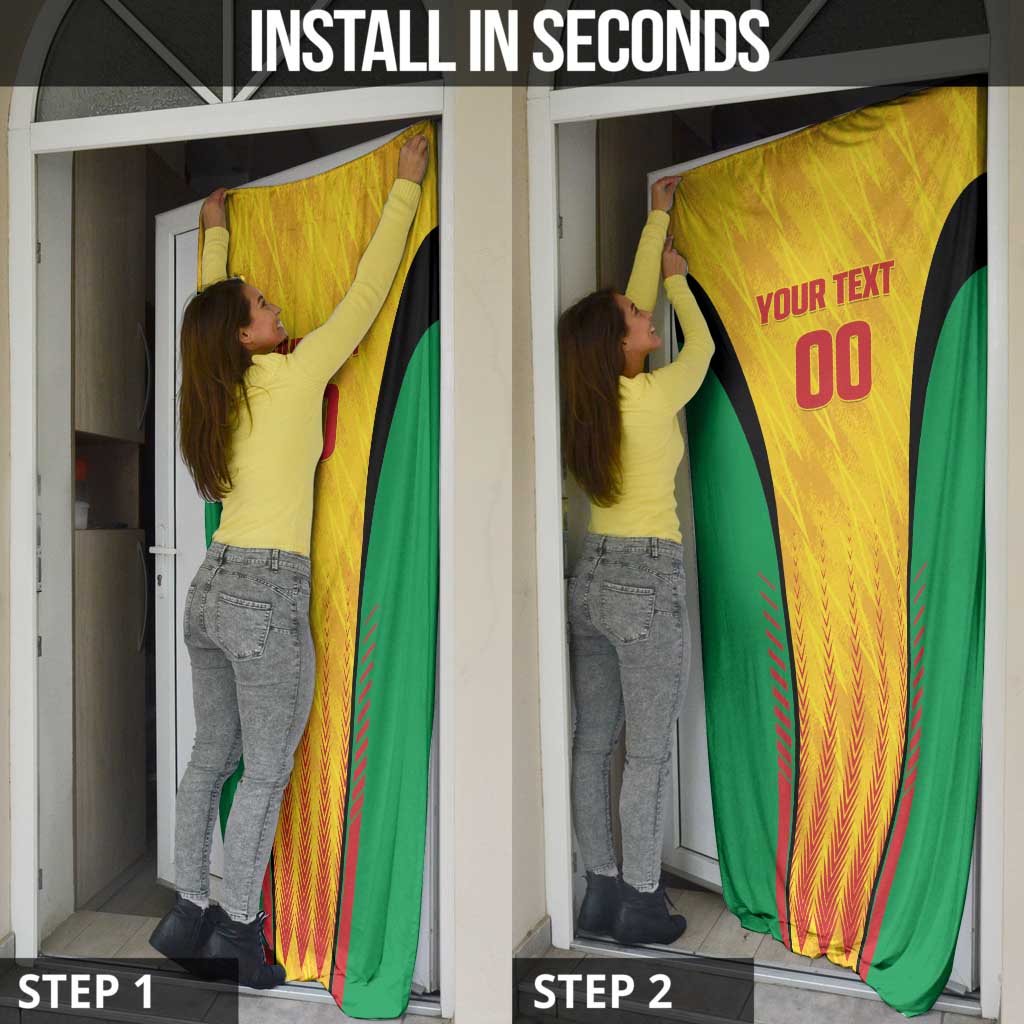 Custom Amazon Warriors Guyana Cricket Door Cover Ready For Glory Yellow Version - Wonder Print Shop